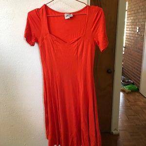 Brilliant Orange Sweetheart Dress